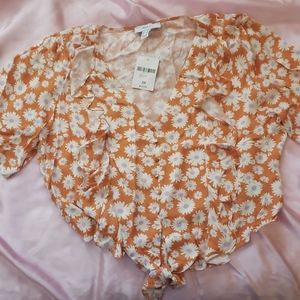 Plus Size Flower Blouse